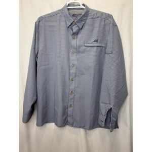 Mojo Fishing‎ Shirt XL Longsleeve Buttonup Blue Check Team Graves Georgia